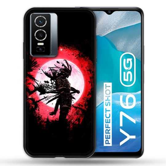 Coque Pour Vivo Y76 5G Voyage Japon Samourai