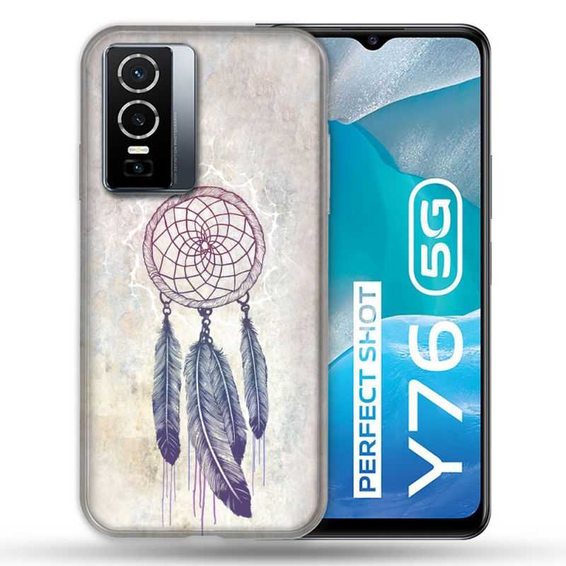 Coque Pour Vivo Y76 5G Zen Attrape Reve Blanc