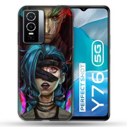 Coque Pour Vivo Y76 5G Arcane Jynx Bleu
