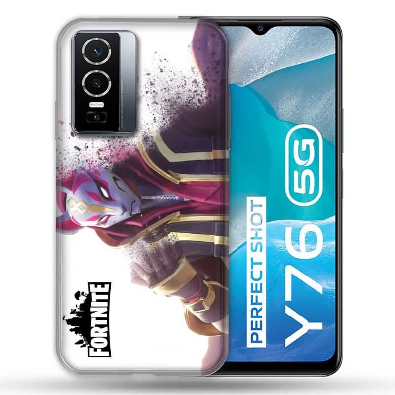 Coque Pour Vivo Y76 5G Fortnite Blanc