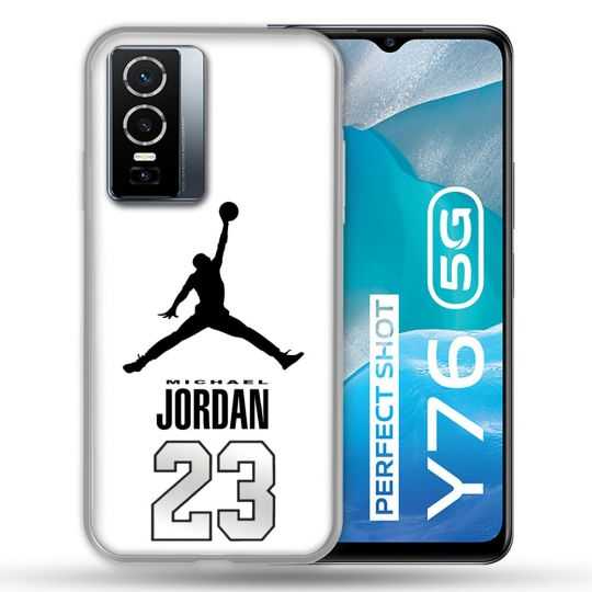 Coque Pour Vivo Y76 5G Jordan 23 Blanc