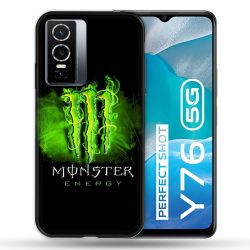 Coque Pour Vivo Y76 5G Monster Energy Vert