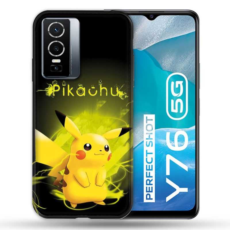 Coque Pour Vivo Y76 5G Pokemon Pikachu Eclair