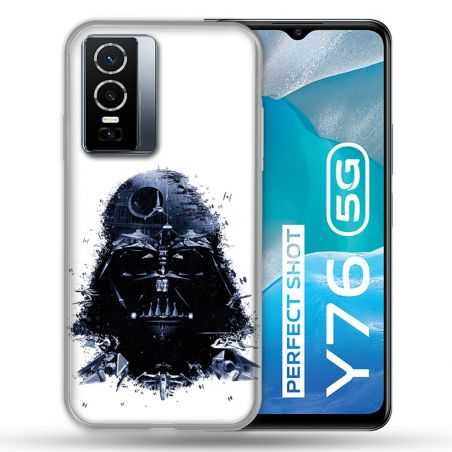 Coque Pour Vivo Y76 5G Star Wars - Dark Vador Blanc