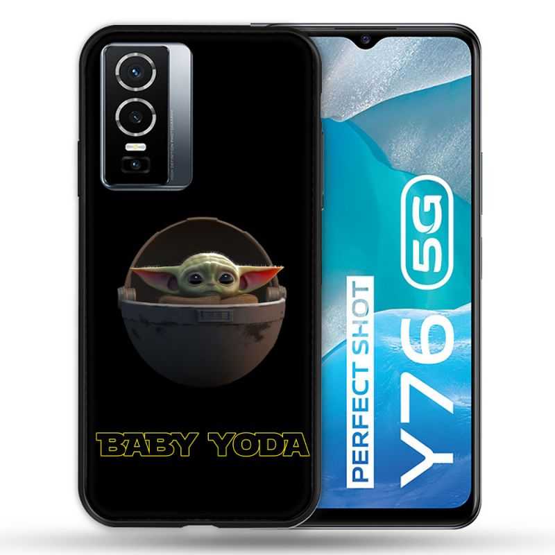 Coque Pour Vivo Y76 5G Star Wars - Yoda bebe noir