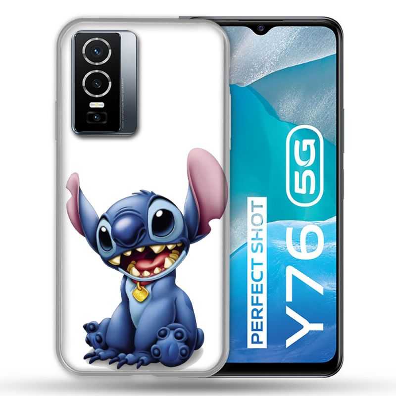 Coque Pour Vivo Y76 5G Stitch Blanc