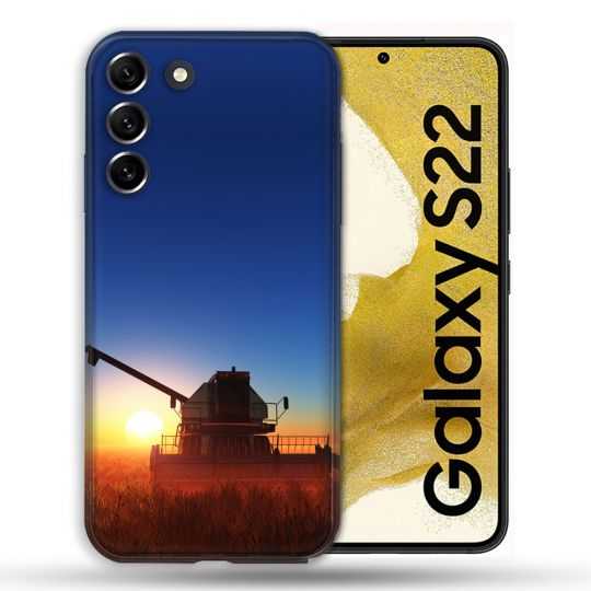 Coque compatible Magsafe Pour Samsung Galaxy S22 Agriculture Moissonneuse Soleil