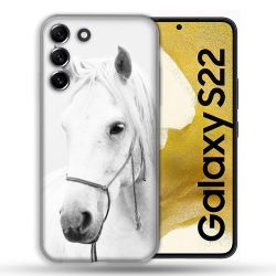 Coque compatible Magsafe Pour Samsung Galaxy S22 Animal Cheval Cristal