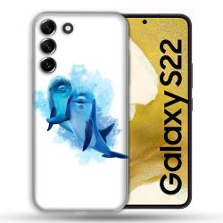 Coque compatible Magsafe Pour Samsung Galaxy S22 Animal Dauphin Duo