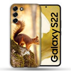 Coque compatible Magsafe Pour Samsung Galaxy S22 Animal Ecureuil Bois