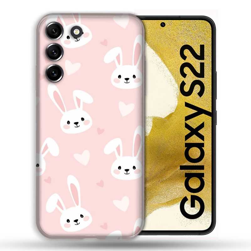 Coque compatible Magsafe Pour Samsung Galaxy S22 Animal Lapin Rose