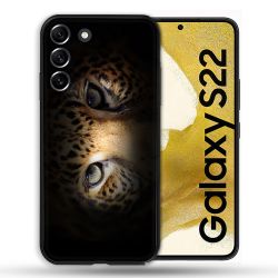 Coque compatible Magsafe Pour Samsung Galaxy S22 Animal Leopard Yeux