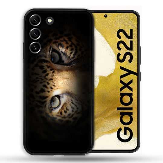 Coque compatible Magsafe Pour Samsung Galaxy S22 Animal Leopard Yeux