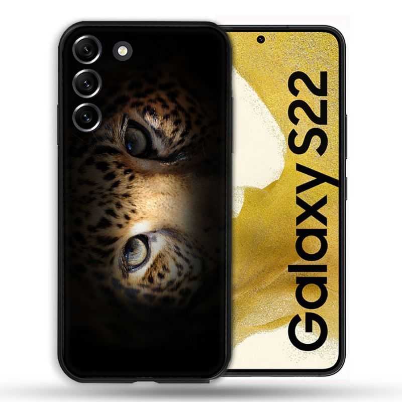 Coque compatible Magsafe Pour Samsung Galaxy S22 Animal Leopard Yeux
