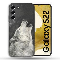 Coque compatible Magsafe Pour Samsung Galaxy S22 Animal Loup Hurlement
