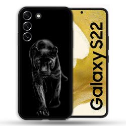 Coque compatible Magsafe Pour Samsung Galaxy S22 Animal Panthère Noire