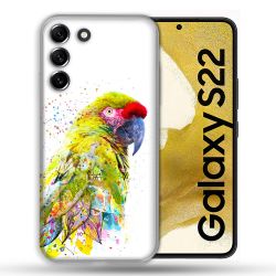 Coque compatible Magsafe Pour Samsung Galaxy S22 Animal Perroquet Jaune