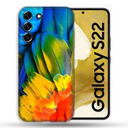 Coque compatible Magsafe Pour Samsung Galaxy S22 Animal Perroquet Plume