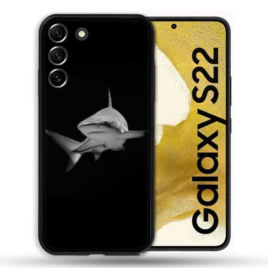 Coque compatible Magsafe Pour Samsung Galaxy S22 Animal Requin Sombre