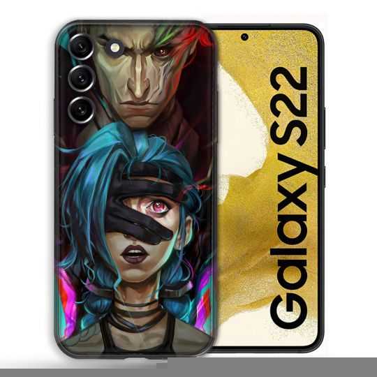 Coque compatible Magsafe Pour Samsung Galaxy S22 Arcane Jynx Bleu
