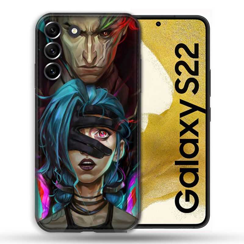 Coque compatible Magsafe Pour Samsung Galaxy S22 Arcane Jynx Bleu