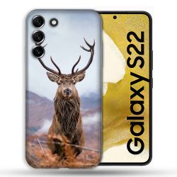 Coque compatible Magsafe Pour Samsung Galaxy S22 Chasse Chevreuil Montagne