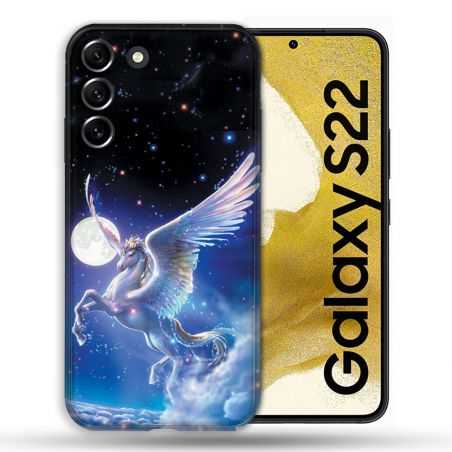 Coque compatible Magsafe Pour Samsung Galaxy S22 Fantastique Licorne Céleste