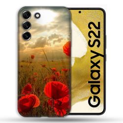 Coque compatible Magsafe Pour Samsung Galaxy S22 Fleur Coque compatible Coquelicot