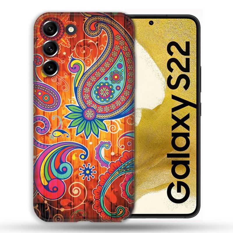 Coque compatible Magsafe Pour Samsung Galaxy S22 Fleur Psychedelic