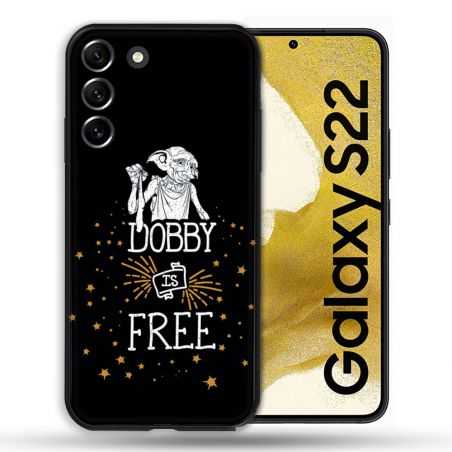 Coque compatible Magsafe Pour Samsung Galaxy S22 Harry Potter Dobby Free Noir
