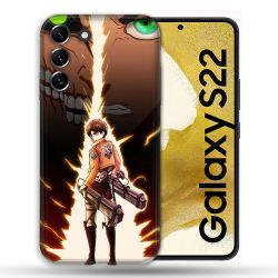 Coque compatible Magsafe Pour Samsung Galaxy S22 Manga Attaque Titans Eren Eclair