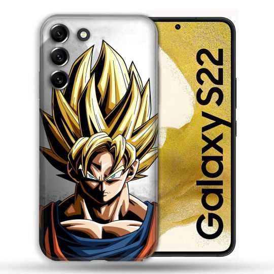 Coque compatible Magsafe Pour Samsung Galaxy S22 Manga Dragon Ball Sangoku Portrait