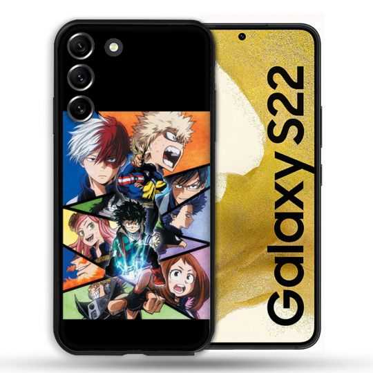 Coque compatible Magsafe Pour Samsung Galaxy S22 Manga My Hero Academia Noir