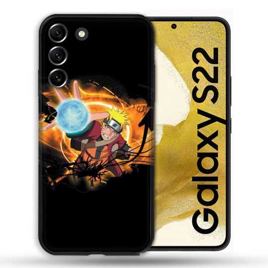 Coque compatible Magsafe Pour Samsung Galaxy S22 Manga Naruto Noir