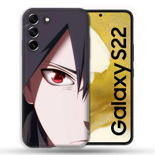 Coque compatible Magsafe Pour Samsung Galaxy S22 Manga Naruto Sasuke visage