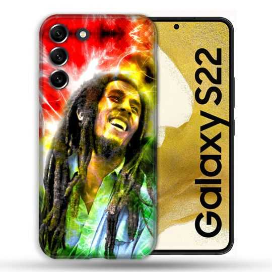 Coque compatible Magsafe Pour Samsung Galaxy S22 Musique Bob Marley Color