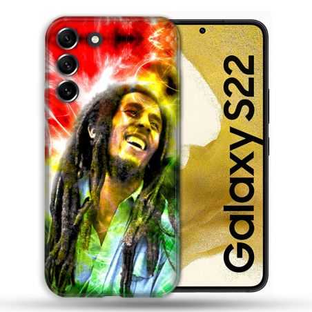 Coque compatible Magsafe Pour Samsung Galaxy S22 Musique Bob Marley Color