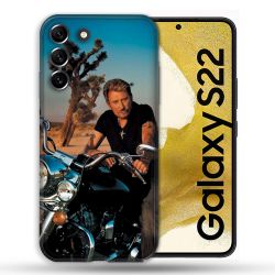 Coque compatible Magsafe Pour Samsung Galaxy S22 Musique Johnny Hallyday Moto
