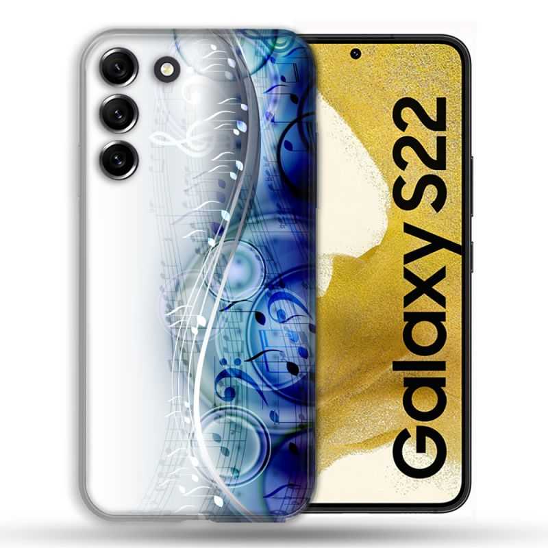 Coque compatible Magsafe Pour Samsung Galaxy S22 Musique Partition Vague