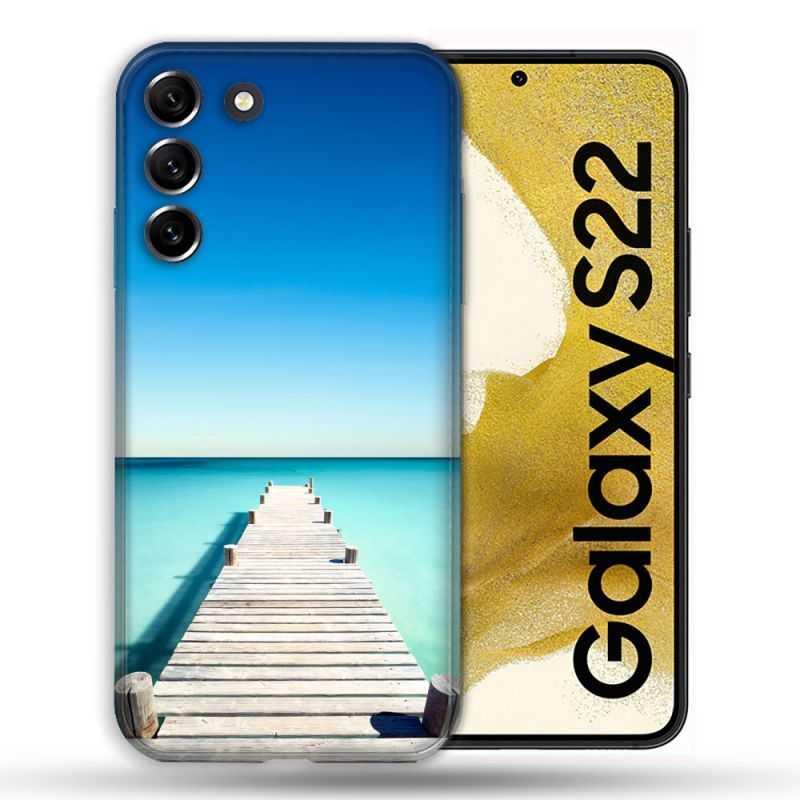Coque compatible Magsafe Pour Samsung Galaxy S22 Nature Pont Mer