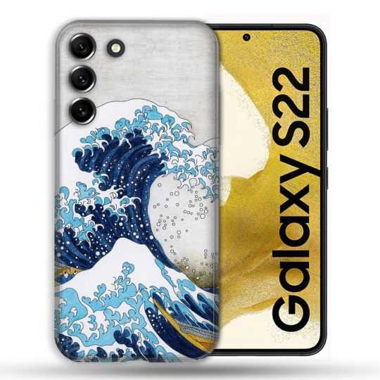 Coque compatible Magsafe Pour Samsung Galaxy S22 Peinture La Grande Vague