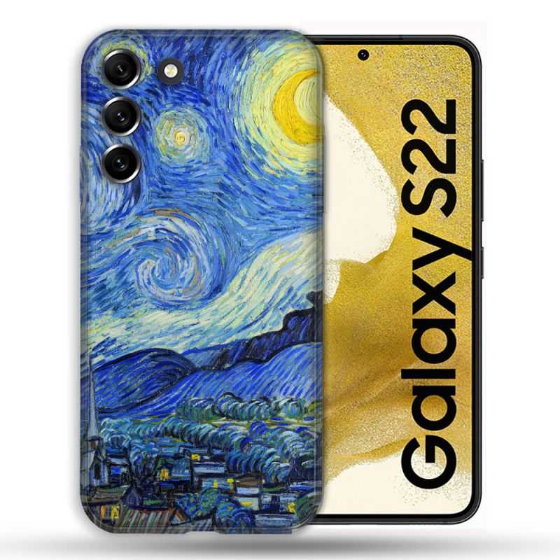 Coque compatible Magsafe Pour Samsung Galaxy S22 Peinture La nuit étoilée