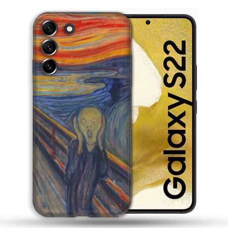 Coque compatible Magsafe Pour Samsung Galaxy S22 Peinture Le Cri