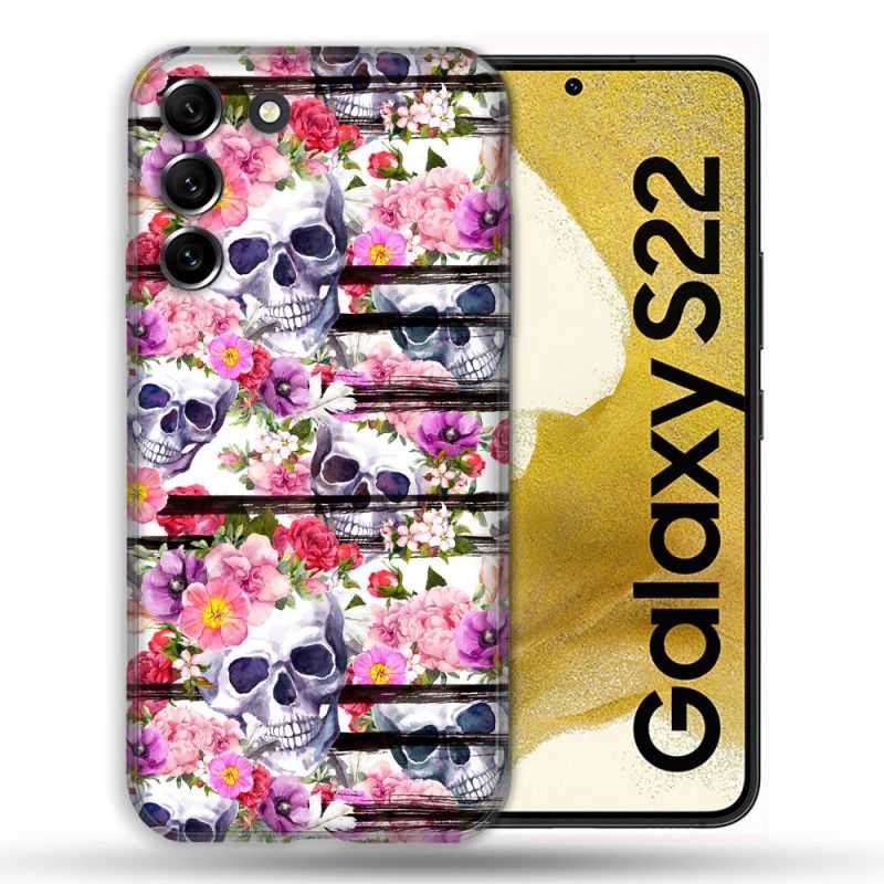 Coque compatible Magsafe Pour Samsung Galaxy S22 Tete de Mort Pattern