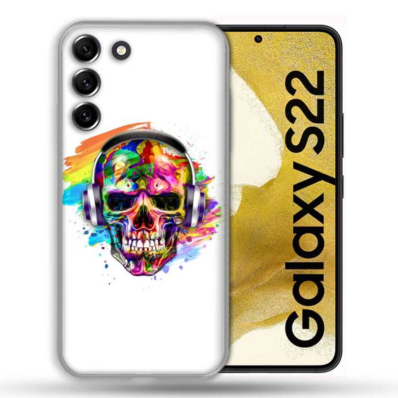 Coque compatible Magsafe Pour Samsung Galaxy S22 Tete de Mort Tag
