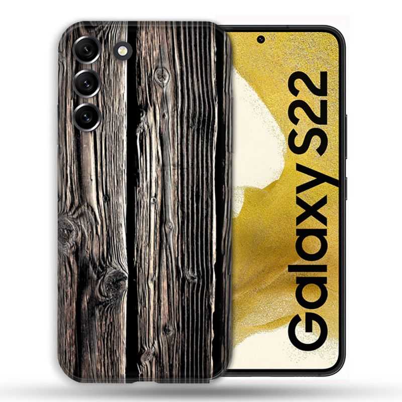 Coque compatible Magsafe Pour Samsung Galaxy S22 Texture Bois