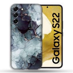 Coque compatible Magsafe Pour Samsung Galaxy S22 Texture Marbre Gris