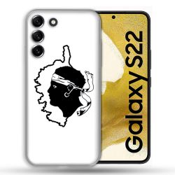 Coque compatible Magsafe Pour Samsung Galaxy S22 Voyage Corse Blanc