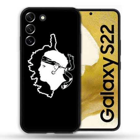 Coque compatible Magsafe Pour Samsung Galaxy S22 Voyage Corse Noir