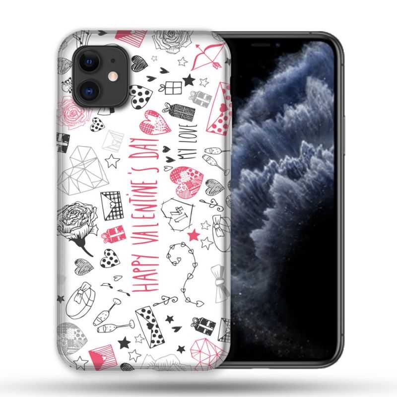 Coque Compatible Magsafe Pour Apple Iphone 11 (6,1) Amour Valentines